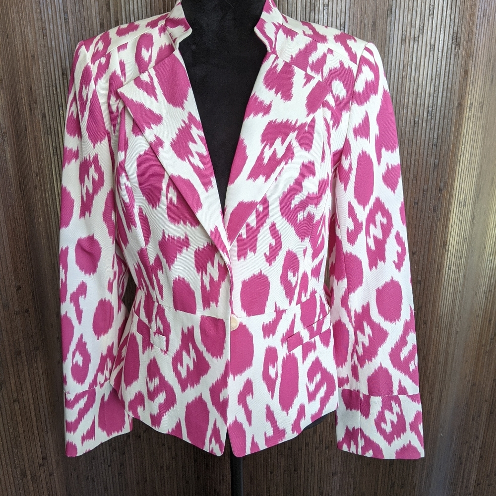 LAFAYETTE 148 NEW YORK IKAT PRINT JACKET, 8